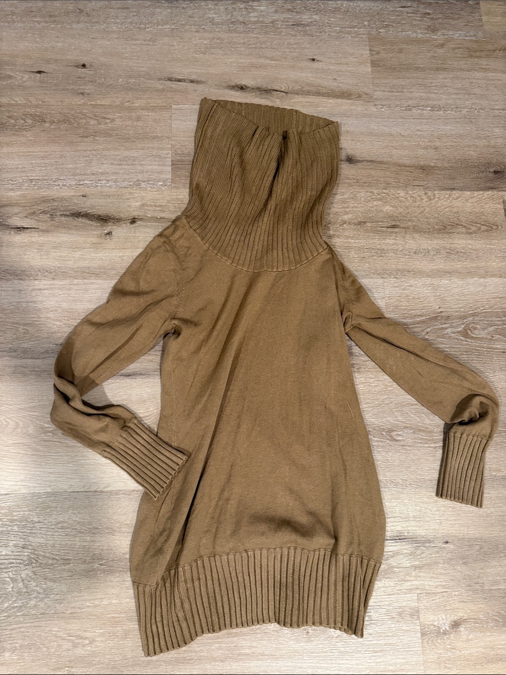 The Limited Camel Turtleneck Sweater Dress